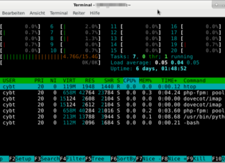 Uberspace 7 – Public Beta htop