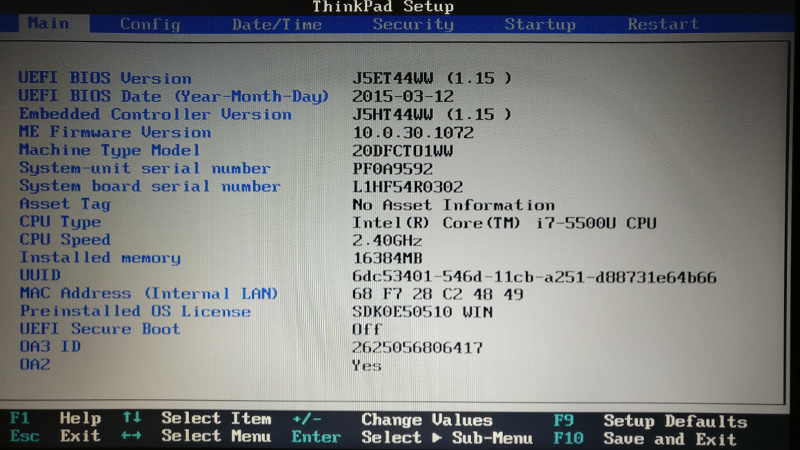 ThinkPad E550