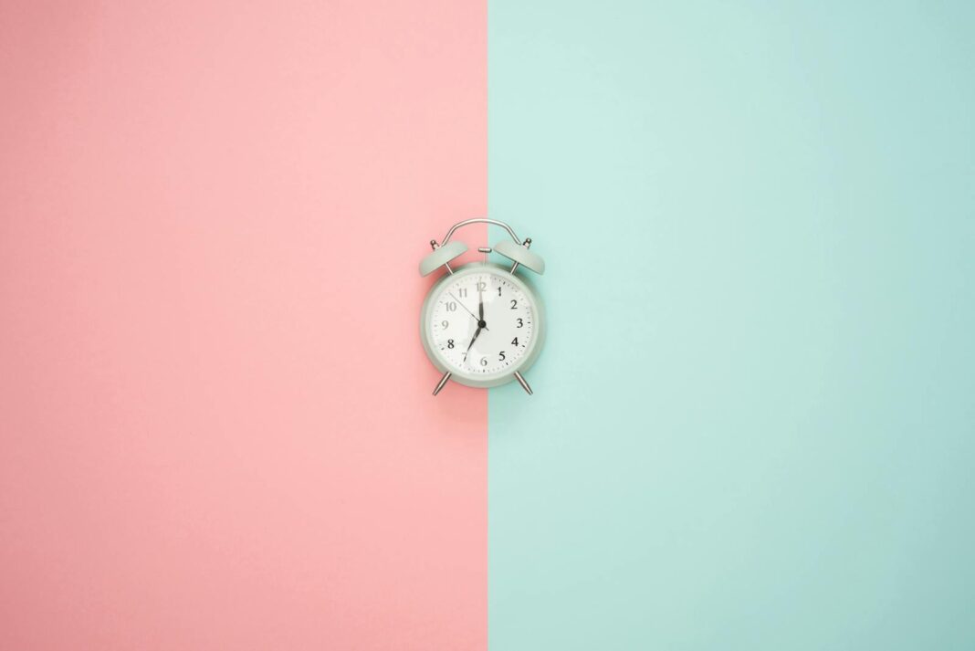 Photo by Moose Photos Gray Double-bell Clock