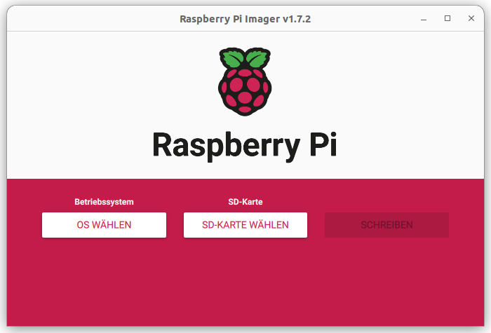 Raspberry Pi Imager - OS und SD-Karte auswählen