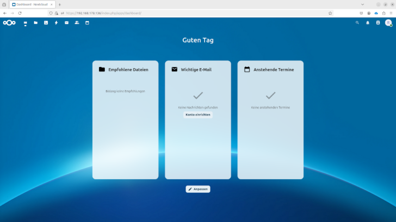 Nextcloud - Dashboard