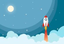 Ubuntu beschleunigen space, rocket, night