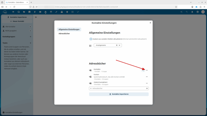 Nextcloud – Adressbücher