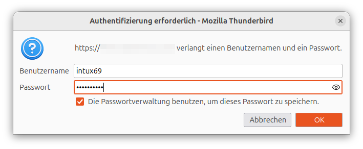 Thunderbird – Authentifizierung