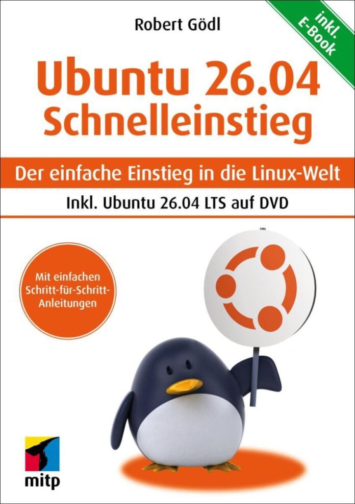 ubutnu2604 Cover des Buches Ubuntu 26.04 – Schnelleinstieg, Der einfache Einstieg in die Linux-Welt